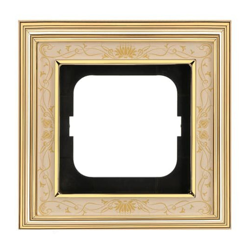 Busch-Jaeger - Abdeckrahmen Rahmen 1-fach 1721-836 ms/pol Dekor elf/ws − 1 Stück by Busch-Jaeger
