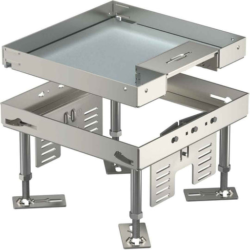 OBO Bettermann - Nivellierbare Kassette für Kanaleinbau, Doppel- und Hohlboden Kassette quadratisch RKSN2 4 VS 20 200x200mm