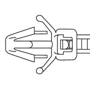HellermannTyton - Kabelbinder Befestigungsbinder 1tlg. OS130-PA66W-BK (100) schwarz − 100 Stück