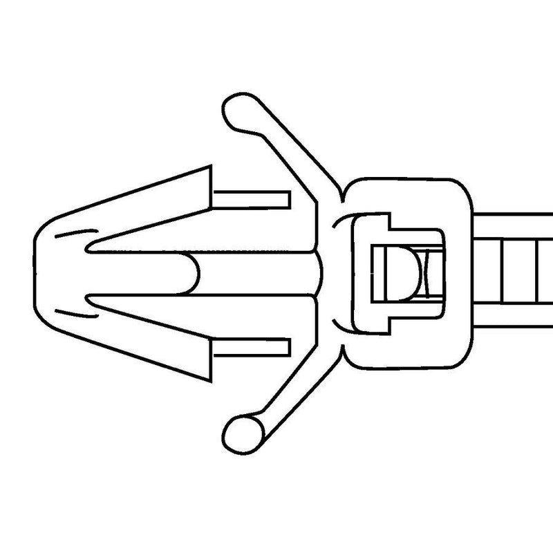 HellermannTyton - Kabelbinder Befestigungsbinder 1tlg. OS130-PA66W-BK (100) schwarz − 100 Stück