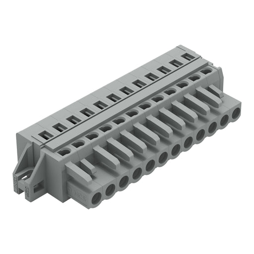 WAGO - Kabelsteckverbinder für Leiterplattensteckverbinder 1-Leiter-Federleiste 231-112/027-000 CAGECLAMP,2,5 mm²,gr − 25 Stück