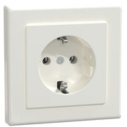 Merten - Steckdose SCHUKO-Steckdose pws/gl MEG2401-1419 volle Abdeckplatte