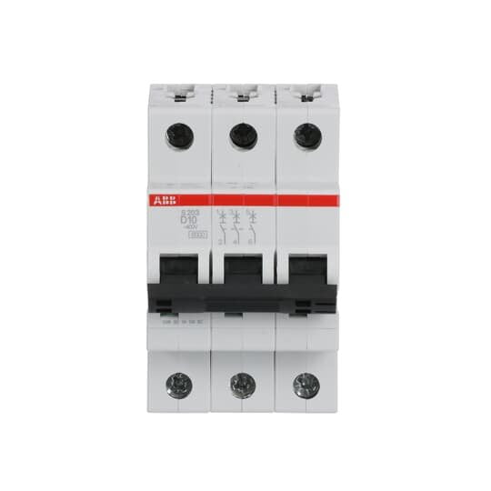 ABB Stotz S&J - Leitungsschutzschalter Sicherungsautomat S203-D10 6 kA, 10 A, 3P