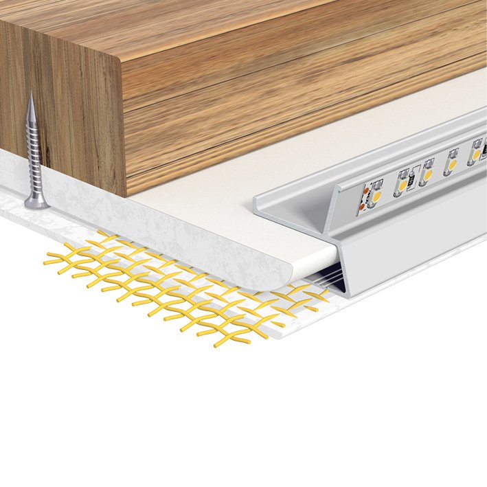 EVN Lichttechnik - Mechanisches Zubehör/Ersatzteile für Leuchten Trockenbauprofil APTBU300 für LED-Stripes