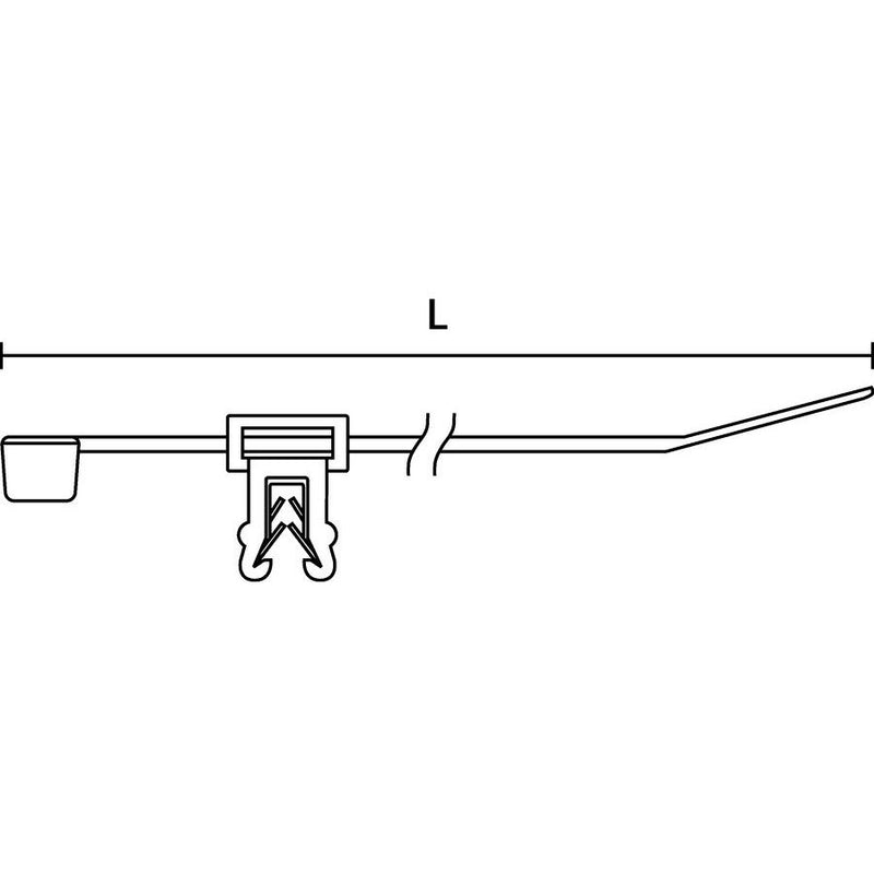 HellermannTyton - Kabelbinder Befestigungsbinder T50ROSEC4A − 100 Stück
