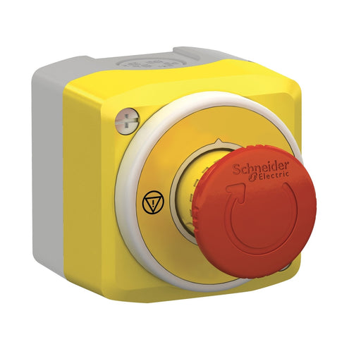 Schneider Electric - NOT-AUS-Taster, Komplettgerät Not-Aus/Not-Halt-Taster XALK178W3B140G 2 LEDs 24V, 1S 2Ö − 1 Stück
