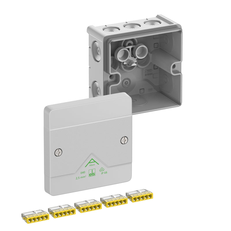 Spelsberg - Dose, Gehäuse für Montage auf der Wand/Decke Abzweigkasten Abox 040-2,5² IP66, 4qm