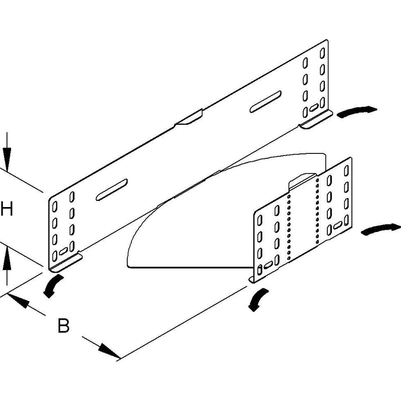 Niedax - Bogen für Kabelrinne Verstell.Formstück RBAV 110.200