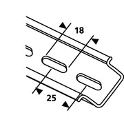 HellermannTyton - Tragschiene DELTA3 weiss Chrom 40m − 40 Meter