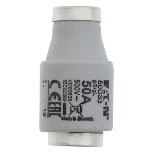 Eaton - D-Sicherungseinsatz Sicherungseinsatz Nieders. SICHERUNG-#50D33 50A AC 500V 100kA − 5 Stück