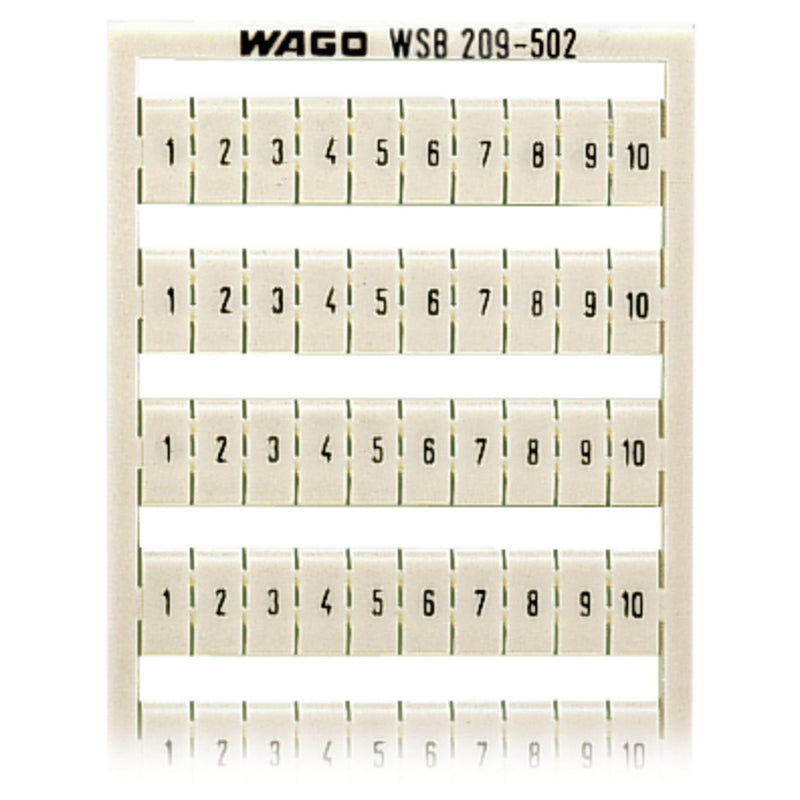 WAGO - Klemmenmarkierung WSB-Bezeichnungssystem 209-502 W: 1-10 (10x)
