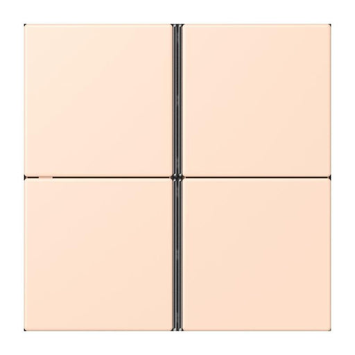 Jung - Abdeckung/Bedienelement für Installationsschalterprogramme Tastensatz 4fach LC 404 TSA 228 rose pale