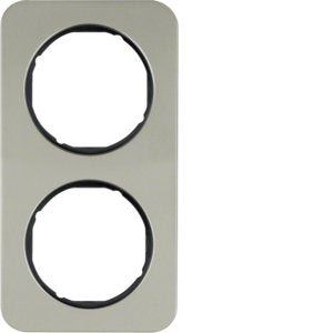 Berker - Abdeckrahmen Rahmen Eds/sw 10122104 2fach