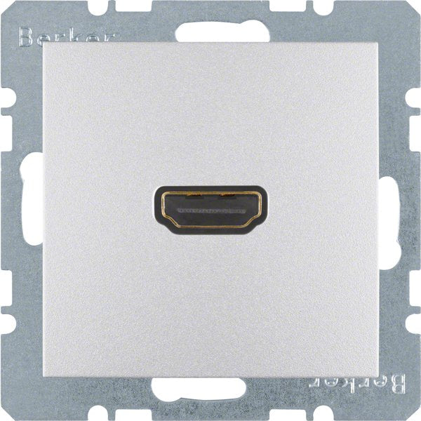Berker - Einsatz/Abdeckung für Kommunikationstechnik Steckdose High Definition 3315431404 90Grad alu matt
