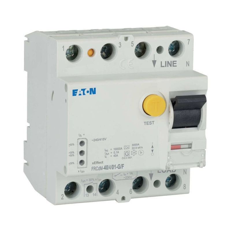 Eaton - Fehlerstrom-Schutzschalter FI-Schutzschalter FRCDM-40/4/01-G/F 40A, 4p,100mA,TypG/F