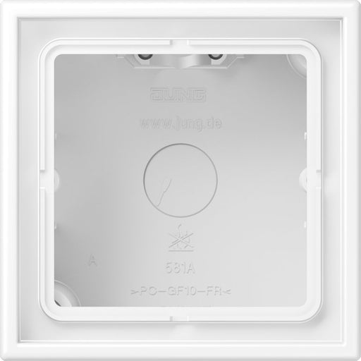 Jung - Aufputzgehäuse für Unterputzgerät Aufputz-Kappe LS 581 A WWM m. Rahmen 1fach