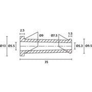 HellermannTyton - Durchführungstülle Tülle HV 2101A-PVC-BK − 1000 Stück