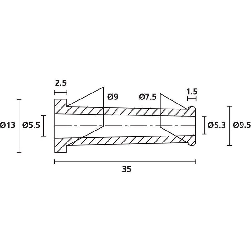 HellermannTyton - Durchführungstülle Tülle HV 2101A-PVC-BK − 1000 Stück