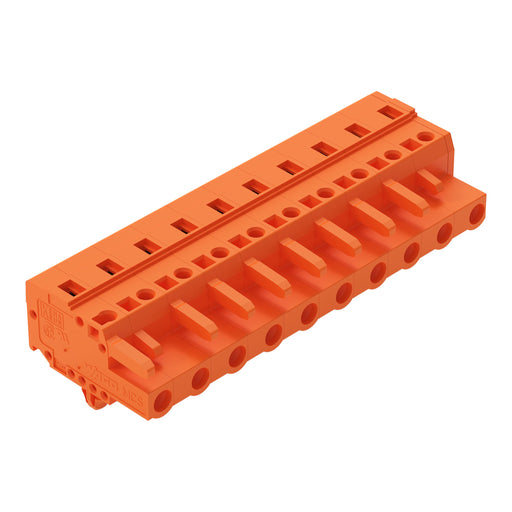 WAGO - Kabelsteckverbinder für Leiterplattensteckverbinder 1-Leiter-Federleiste 231-710/008-000 CAGECLAMP,2,5mm²,or − 25 Stück