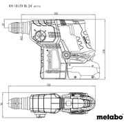 Metabowerke - Bohrhammer (Akku) Akku-Kombihammer KH 18 LTX BL 24