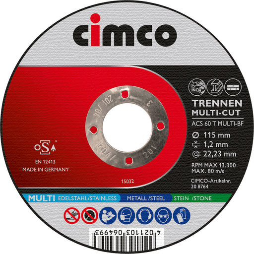 Cimco Werkzeuge - Trennscheiben-Set Trennscheibe Multicut 208764 115x1,2x22,23mm