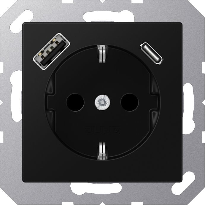 Jung - Steckdose SCHUKO Steckdose A 1520-15 CA SWM mit USB Typ AC