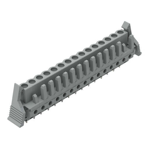 WAGO - Leiterplattensteckverbinder THT-Federleiste gerade 232-145/039-000 Rastermaß 5mm,grau − 25 Stück