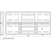 DEHN - Zubehör/Ersatzteile für Sicherheitsgeräte Kunststoffkoffer KKL PHE 930x215x140mm leer