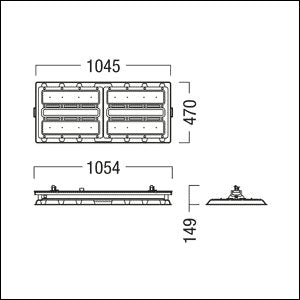 Zumtobel Group - Hallen-Reflektorleuchte LED-Hallenleuchte CR2 L42k #42936404 830