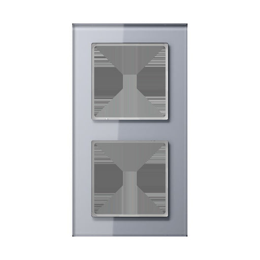 Jung - Abdeckrahmen Glasrahmen 2fach AC 582 GL KG kristallgrau − 1 Stück by Jung
