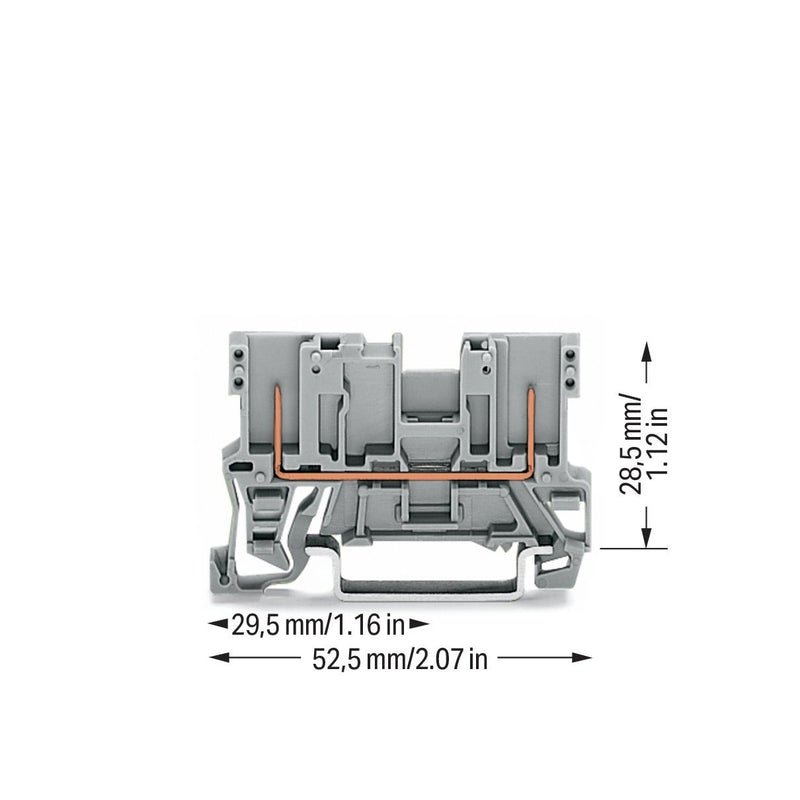 WAGO - Durchgangs-Reihenklemme 2-Pin-Basisklemme 769-156 blau − 100 Stück