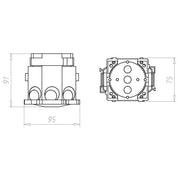 Kaiser - Dose, Gehäuse für Montage in der Wand/Decke Geräte-Verbindungsdose 1265-01 2-tlg.EB-Öffn.D=60mm