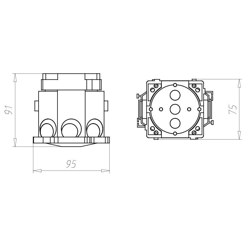 Kaiser - Dose, Gehäuse für Montage in der Wand/Decke Geräte-Verbindungsdose 1265-01 2-tlg.EB-Öffn.D=60mm