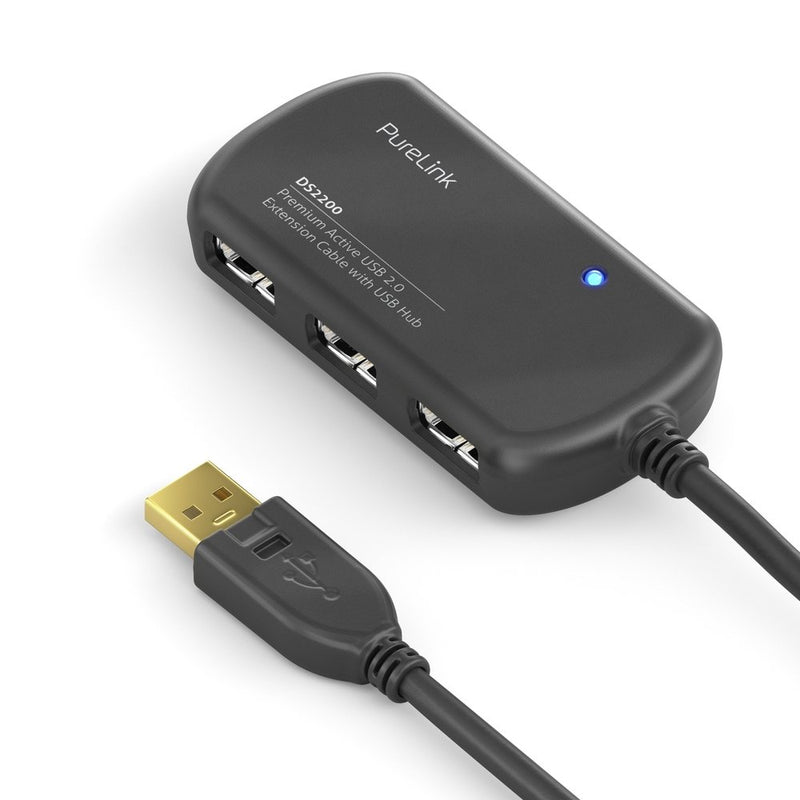 PureLink - PC-Kabel Aktiv Verlängerung 12m DS2200-120 USB 2.0,m.Hub