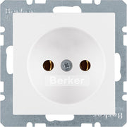 Berker - Steckdose o.Schutzkontakt 6161036089 kt Berker Q.1 polarw