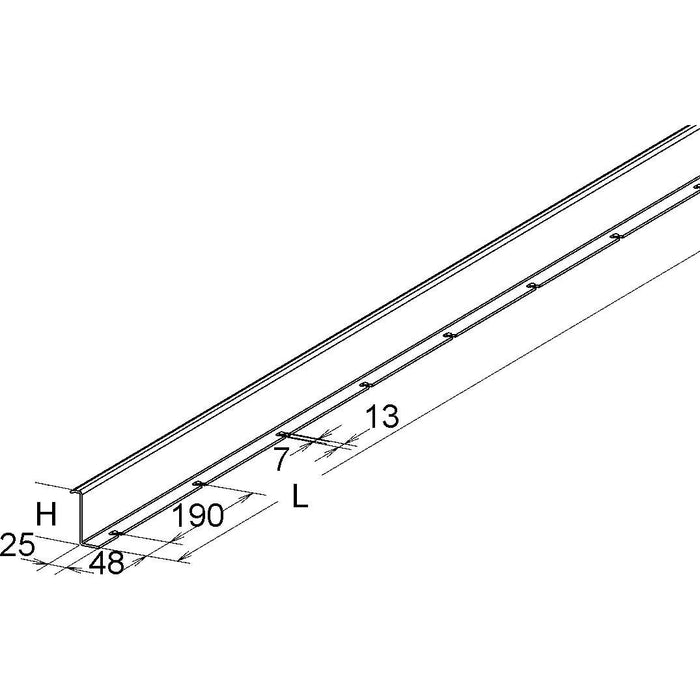 Niedax - Trennwand für Leitungsführungskanal GFK-Trennsteg LFGT 80/M 80x2000mm  − 2 Meter
