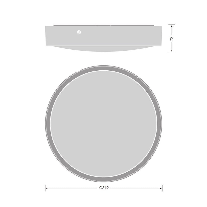 Ledvance - Decken-/Wandleuchte LED-Wand-u.Deckenleuchte BLKHRDDA300P_830BK 830, DALI, sw