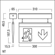 Zumtobel Group - Sicherheitsleuchte Sicherheitszeichenleuchte PURESIGN/C #42186082
