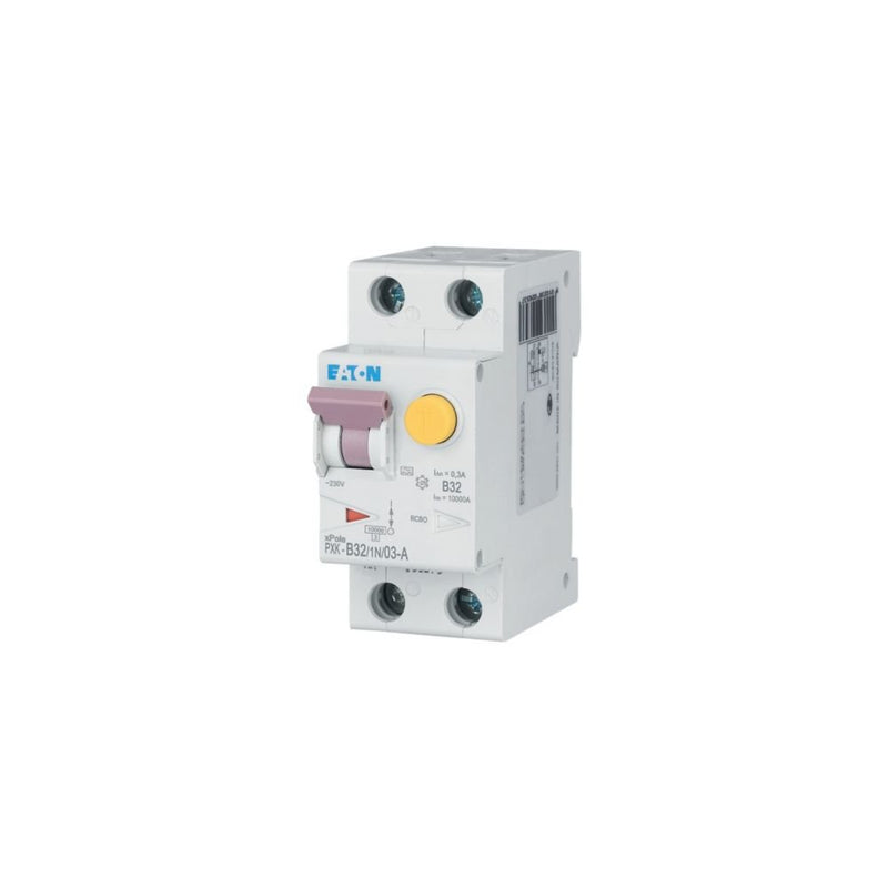 Eaton - Kombination FI-Schalter/Leitungsschutzschalter FI/LS-Kombischalter PXK-B32/1N/03-A B 32A 1p+N, 300mA
