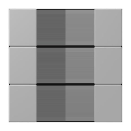 Jung - Abdeckung/Bedienelement für Installationsschalterprogramme Tastensatz 3fach LC 503 TSA 204 gris moyen