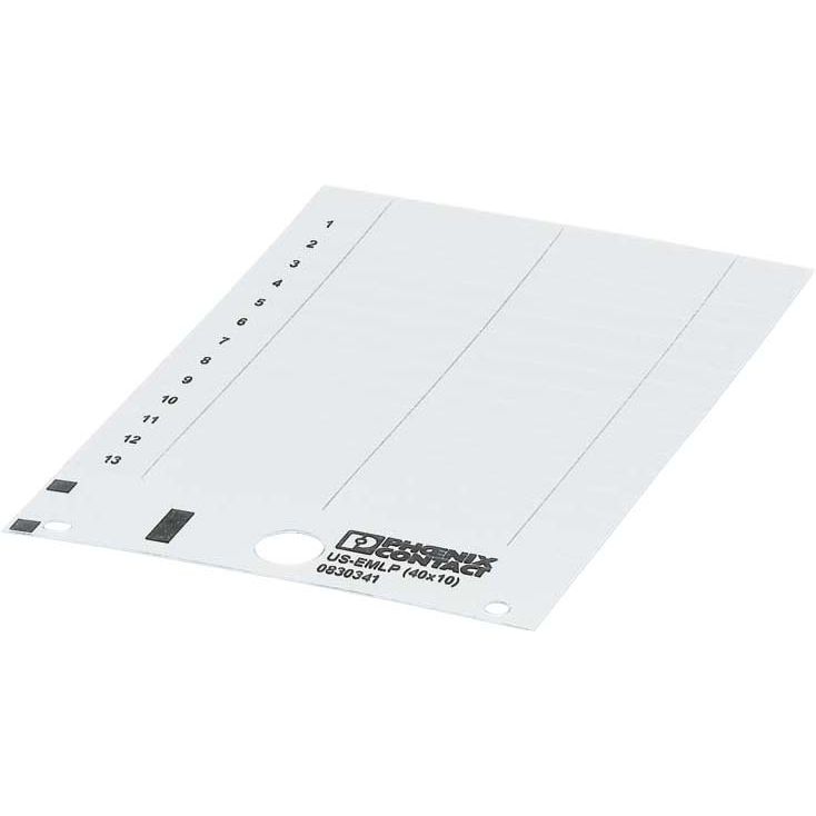 Phoenix Contact - Kennzeichnungsmaterial Kunststoffschild US-EMLP (40X10)  − 10 Stück