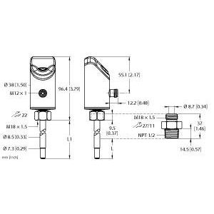 Turck - Durchflussüberwachungsgerät Strömungssensor FS100-300 #100025036