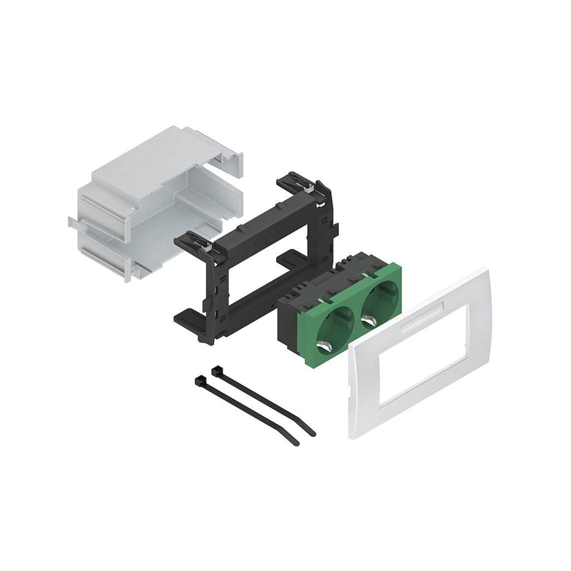 Niedax - Einbaudose für Geräteeinbaukanal Geräteeinbausystem GES 2 R SV 250V, 16A
