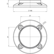 Assa Abloy effeff - Haftmagnet für Türfeststellanlage Haftgegenplatte Flach 830--H1------00 Für Modell 830