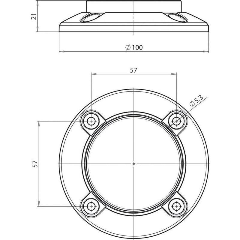Assa Abloy effeff - Haftmagnet für Türfeststellanlage Haftgegenplatte Flach 830--H1------00 Für Modell 830