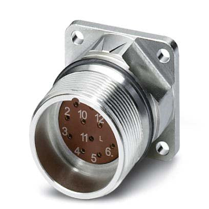 Phoenix Contact - Rundsteckverbinder, feldkonfektionierbar (Industriesteckverbinder) Gerätesteckverbinder RF-17S1N8AWA00 Vorderwand