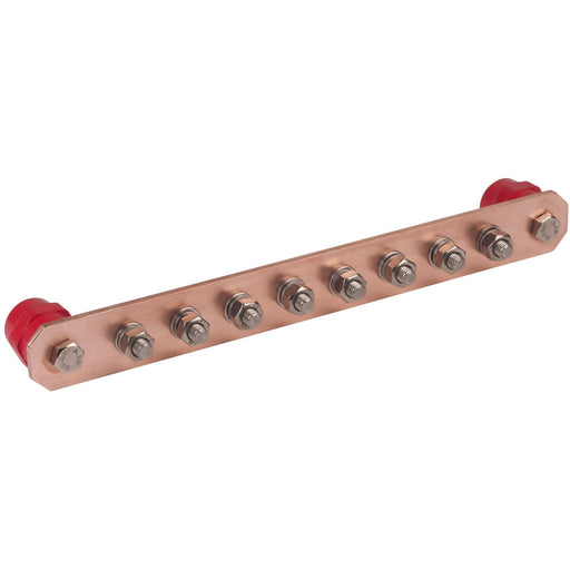 DEHN - Potentialausgleich-Schiene Potentialausgleichschiene PAS I 8AP M10 CU o. Abdeckung Cu