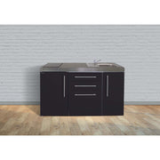 Stengel - Mini-Küche Miniküche Premiumline MPGSSM150GSGKFliBre Schwarz matt