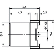 Telegärtner - Koax-Steckverbinder MCX-buchse f.LTP IN SMT AU 100024994 − 5 Stück