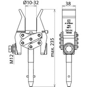 DEHN - Anschlusselement für EuK-Vorrichtung Phasenschraubklemme PSK 10 32 SQL D 10-32mm